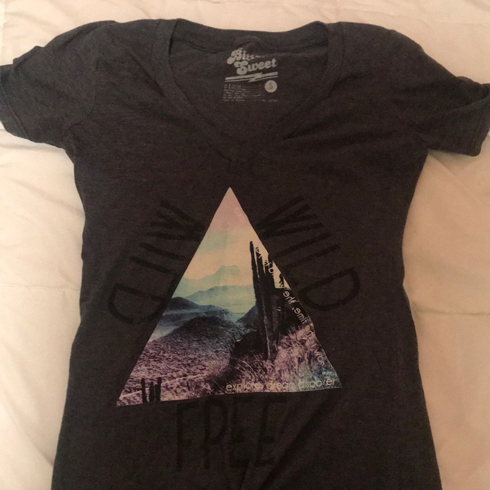 Grey v neck shirt
